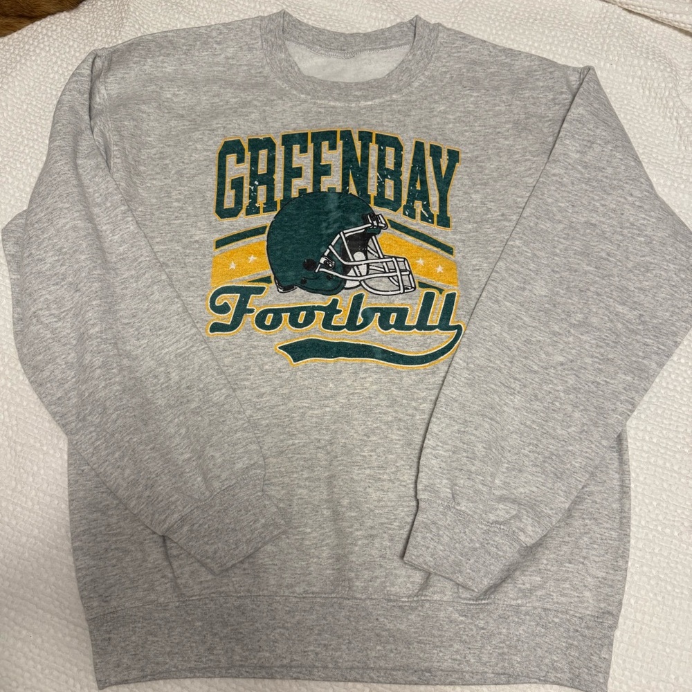 Gray Green Bay Football Men's Sweater